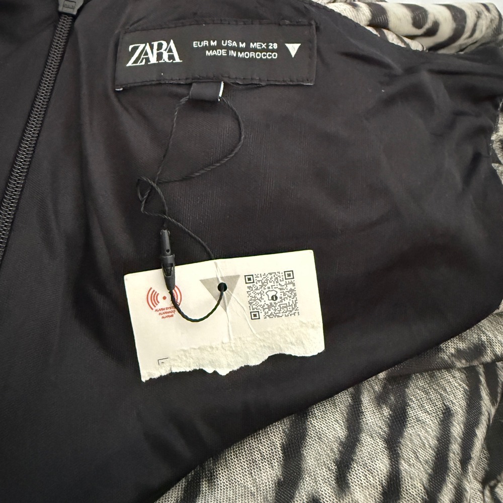 Zara Black and Silver Animal-Print Halter Maxi Dress - Picture 7 of 7